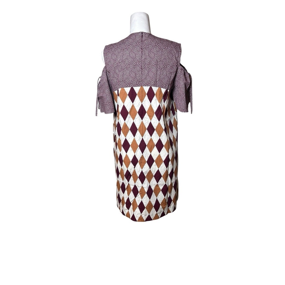 Batik Keris Cotton Dress Cold Shoulder Boho Print Size M - Picture 5 of 11